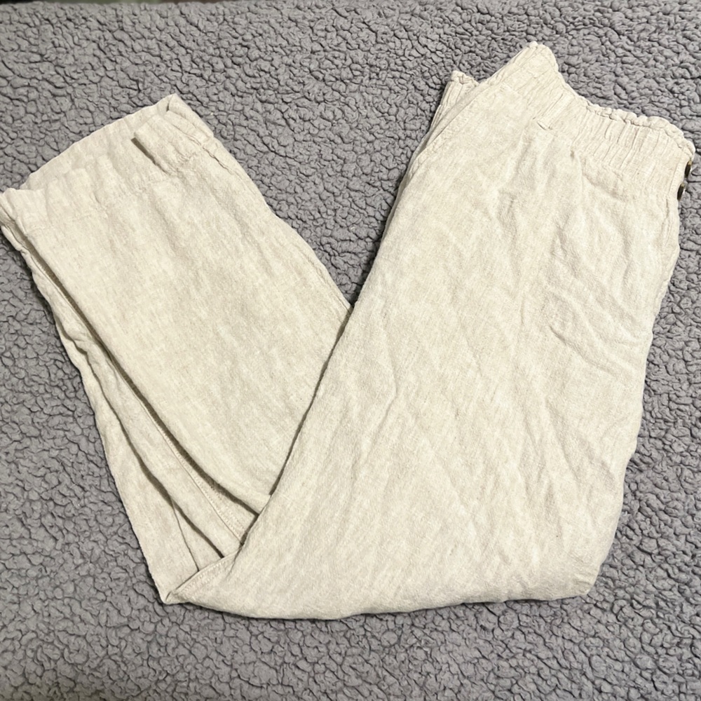 Briggs NY Tan Linen Women’s Pants